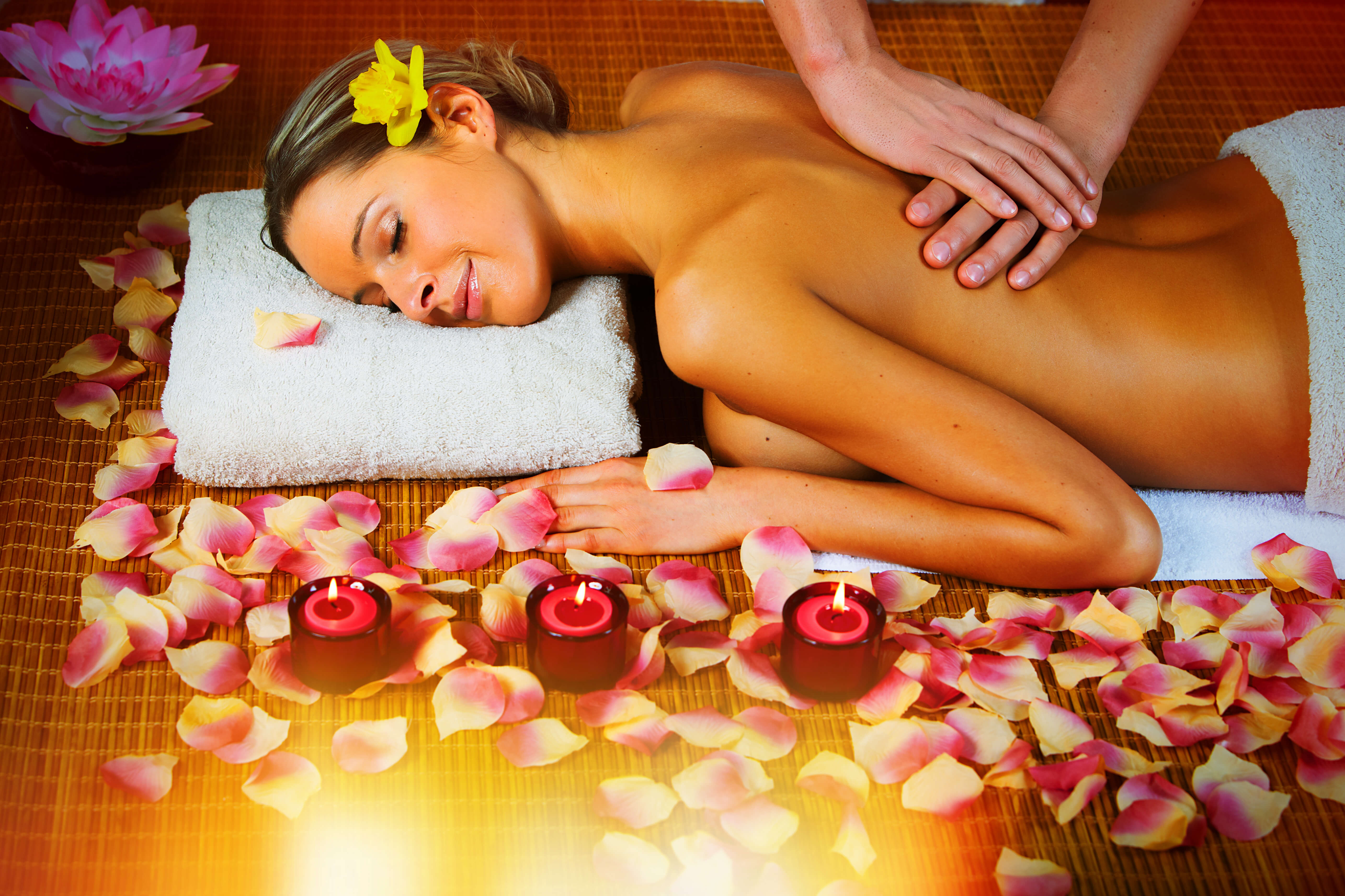 Relaxing massage session